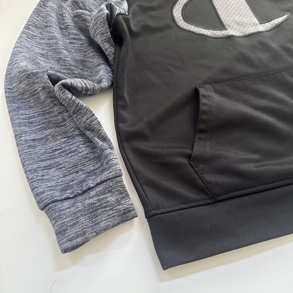 Boys Champion Hooded Sweatshirt Medium Hoodie LOGO Back to School - Picture 3 of 8